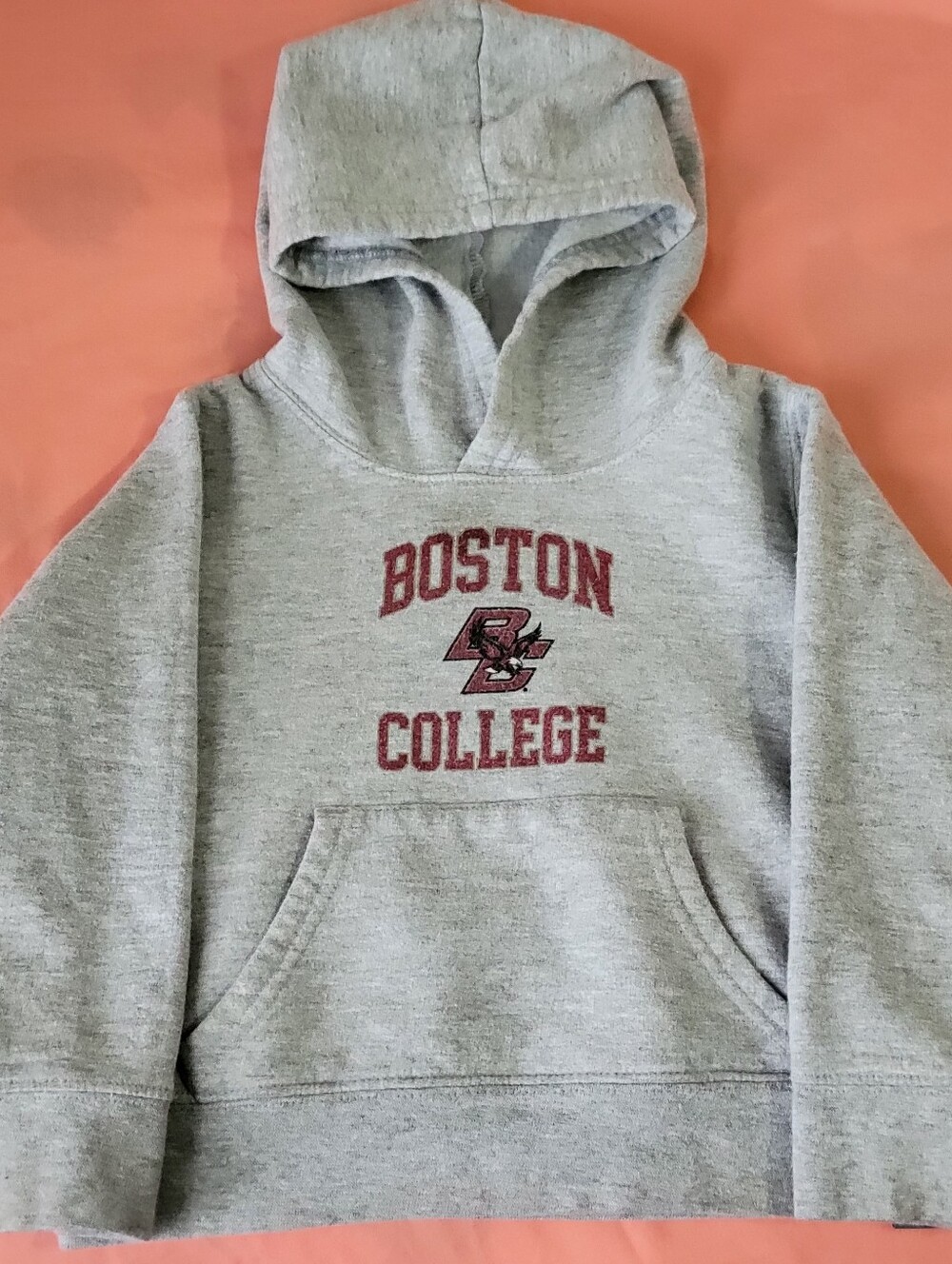 Kids Boston College Gray Hoodie with Maroon Logo Size 3T